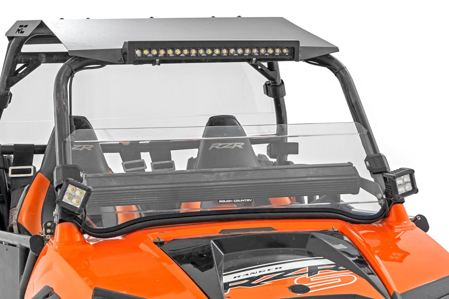 Half Windshield | Scratch Resistant | Polaris Ranger RZR S 800/RZR 4 800  Rough Country