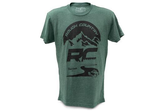 Rough Country T-Shirt | RC Mountains | Forest Green | 2XL Rough Country