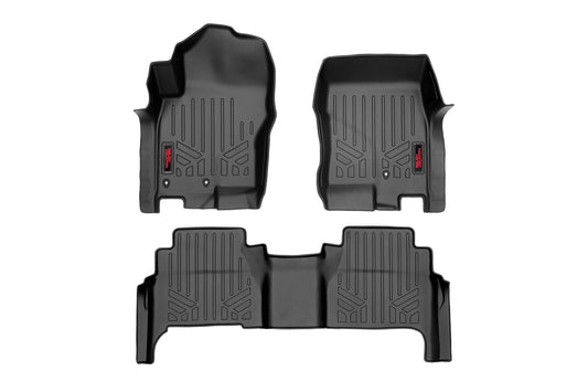 Floor Mats | FR & RR | Crew Cab | Nissan Frontier 2WD/4WD (2008-2021) Rough Country