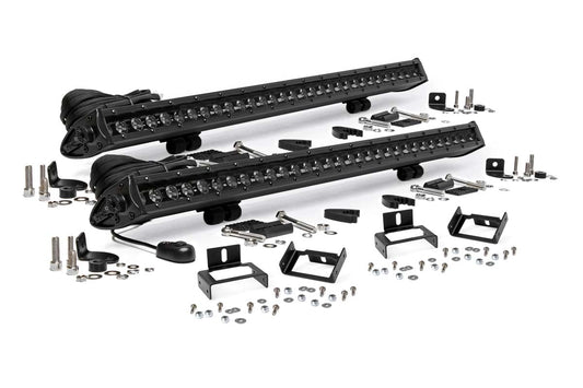 LED Light Kit | Grill Mount | 30" Black Single Row Pair | Ford F-250/F-350 Super Duty (11-16) Rough Country