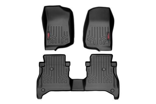 Floor Mats | FR & RR | RR Non-Lock | Jeep Gladiator JT 4WD (2020-2024) Rough Country