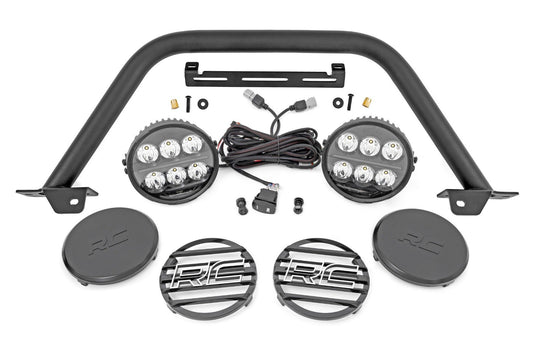 Safari Bar | 6.5 Inch Round LED | OE Modular Steel | Ford Bronco 4WD (21-24) Rough Country