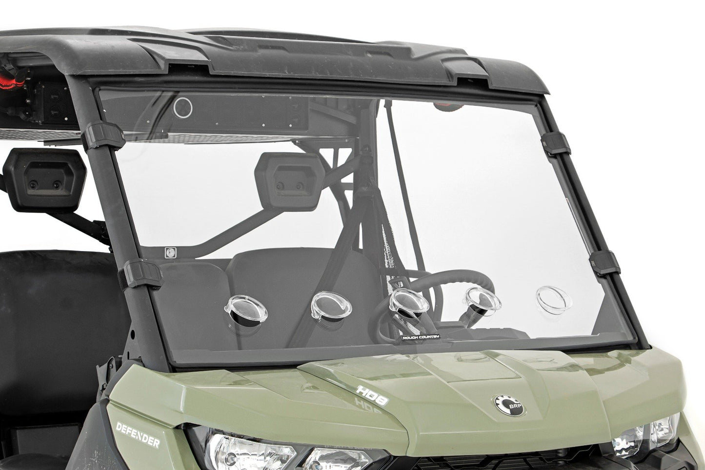 Vented Full Windshield | Scratch Resistant | Can-Am Defender HD 5/HD 8/HD 9/HD 10 Rough Country