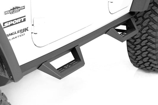 Contoured Drop Steps | 4 Door | Jeep Wrangler Unlimited 2WD/4WD (2007-2018) Rough Country