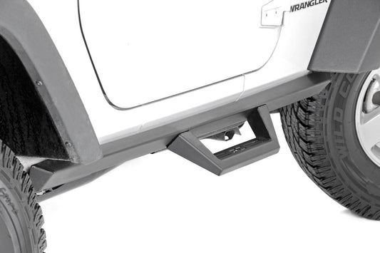 Contoured Drop Steps | 2 Door | Jeep Wrangler JK 4WD (2007-2018) Rough Country