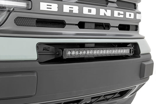 LED Light Kit | Bumper Mount | 20" Black Single Row | Ford Bronco Sport (21-24) Rough Country