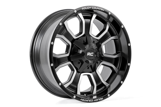 Rough Country 93 Series Wheel | One-Piece | Matte Black | 20x10 | 8x6.5 | -18mm Rough Country