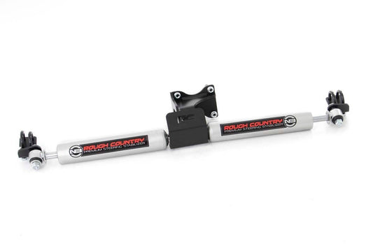 N3 Steering Stabilizer | Dual | 2-8 Inch Lift | Jeep Wrangler JK/Wrangler Unlimited (07-18) Rough Country