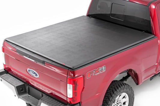 Soft Tri-Fold Bed Cover | 6'10" Bed | Ford F-250/F-350 Super Duty (17-24) Rough Country