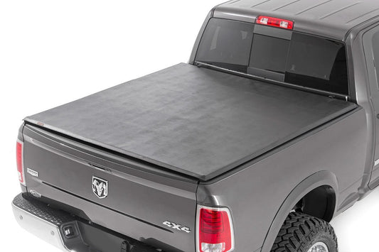 Soft Tri-Fold Bed Cover | 5'7" Bed | Ram 1500 2WD/4WD (2010-2018 & Classic) Rough Country