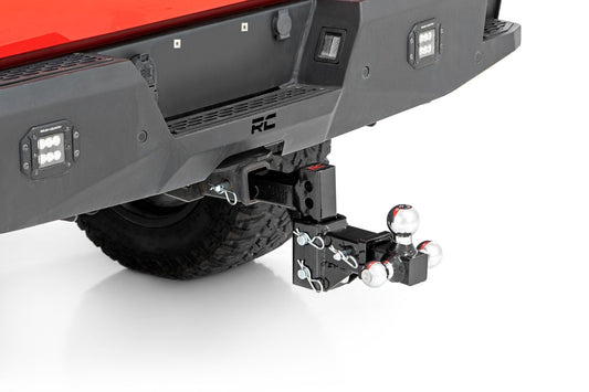 Adjustable Trailer Hitch | 6 Inch Drop | Multi-Ball Mount | Fits 2 Inch Receiver Rough Country