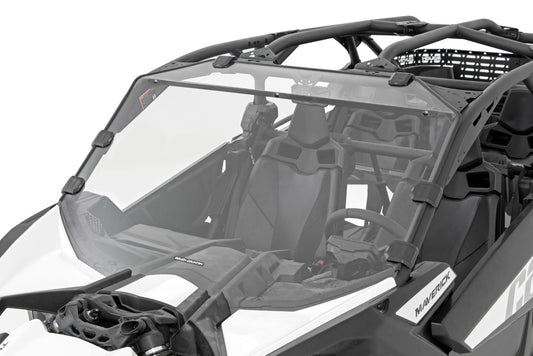 Full Windshield | Scratch Resistant | Can-Am Maverick X3 Max  Rough Country