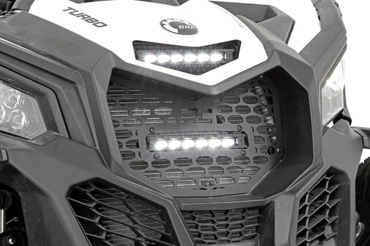 LED Light Kit | Grille Mount | 6" Black Slimline | Can-Am Maverick X3 Max  Rough Country