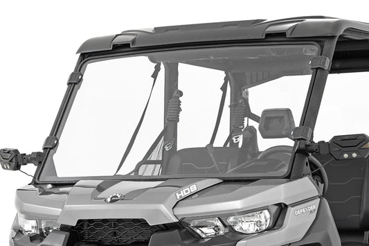 Full Windshield | Scratch Resistant | Can-Am Defender HD 8/HD 9/HD 10 Rough Country