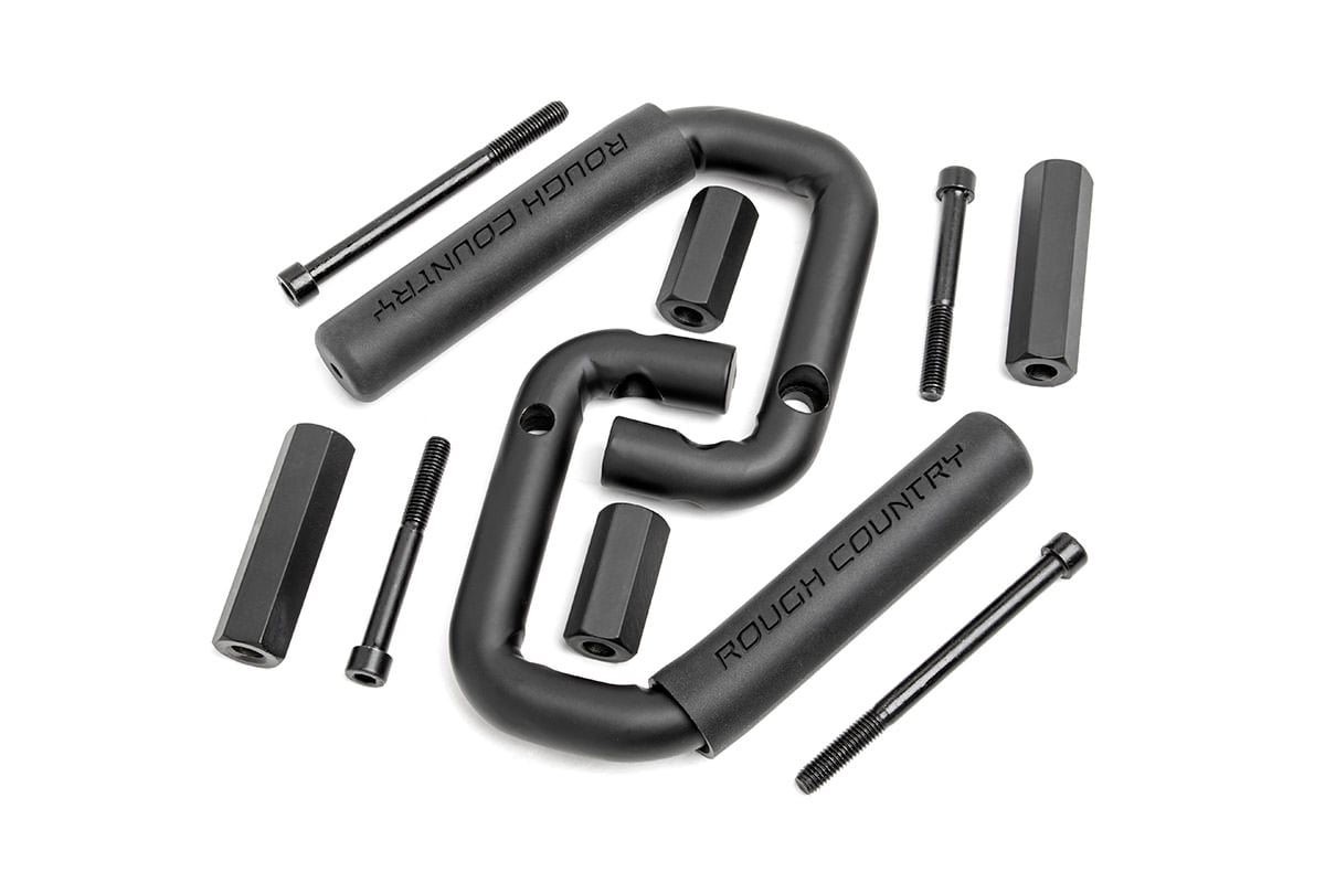 Grab Handles | Steel | Front | Black | Jeep Wrangler JK/Wrangler Unlimited (07-18) Rough Country