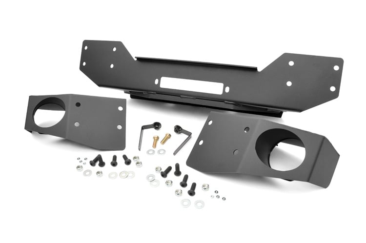 Front Hybrid Stubby Bumper | Fog Mounts | Jeep Wrangler JK/Wrangler Unlimited (07-18) Rough Country