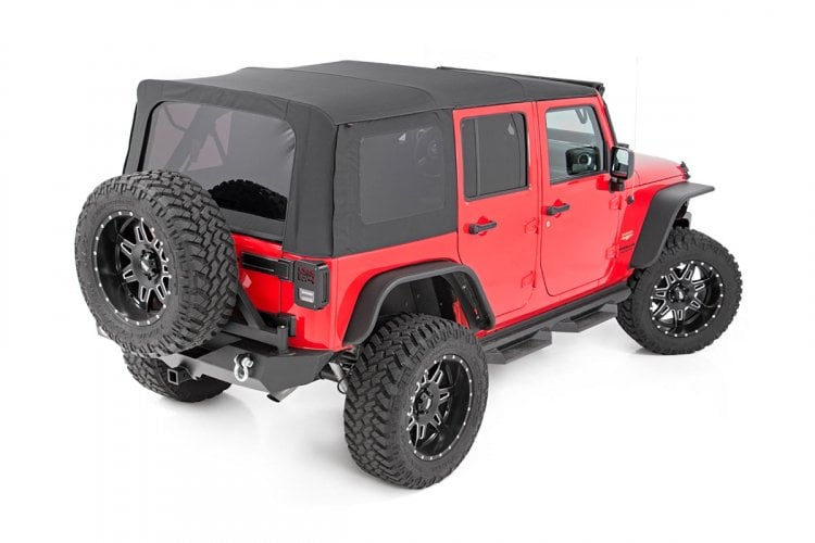 Soft Top | Replacement | Black | 2 Door | Jeep Wrangler JK 4WD (2010-2018) Rough Country