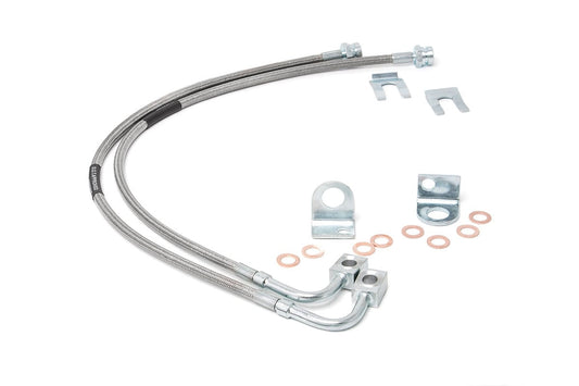 Brake Lines | Stainless | Front | 4-6 Inch Lift | Jeep Wrangler JK/Wrangler Unlimited (07-18) Rough Country