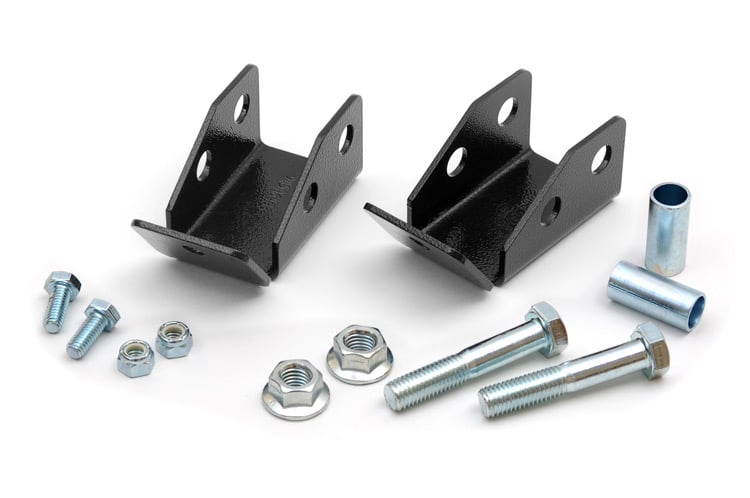 Shock Relocation Brackets | Rear | Jeep Wrangler TJ (97-06)/Wrangler Unlimited (04-06)  Rough Country