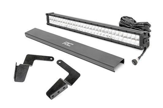 LED Light Kit | Bumper Mount | 30" Chrome Dual Row | White DRL | Toyota FJ Cruiser (07-14) Rough Country