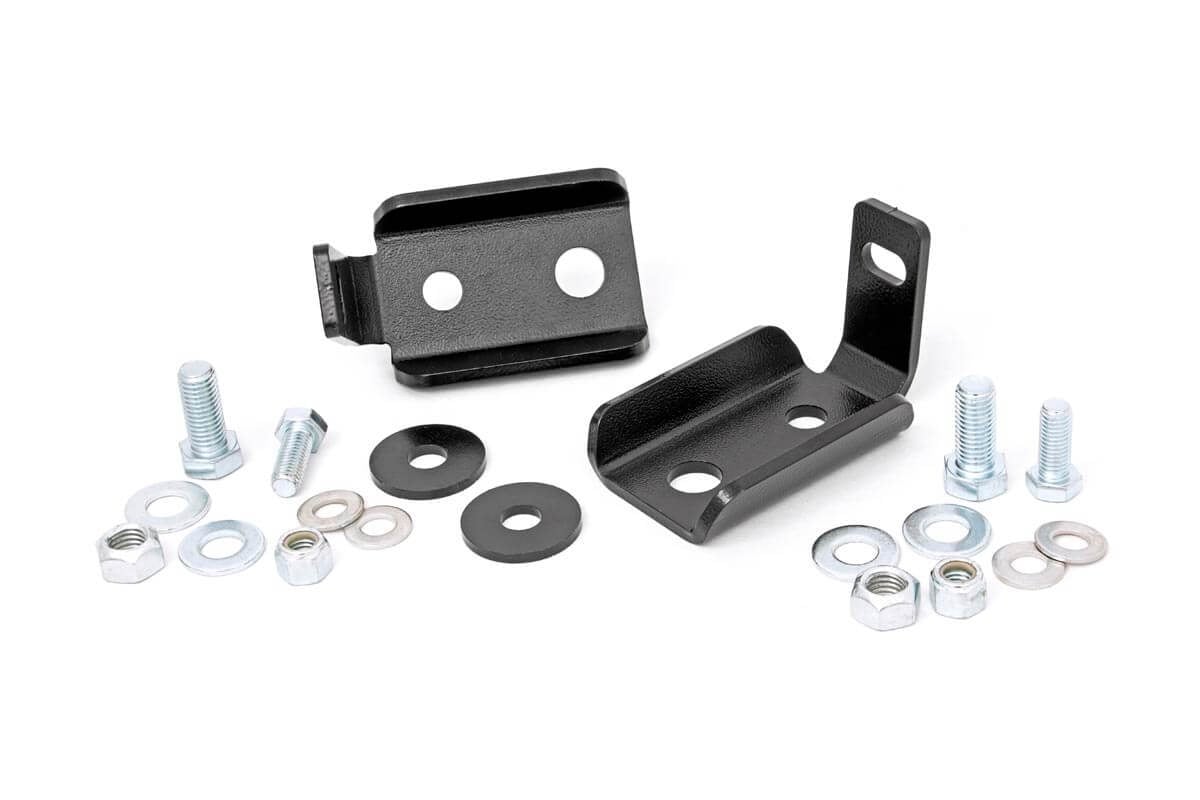 Shock Relocation Brackets | Front | Jeep Wrangler JK/Wrangler Unlimited (07-18) Rough Country