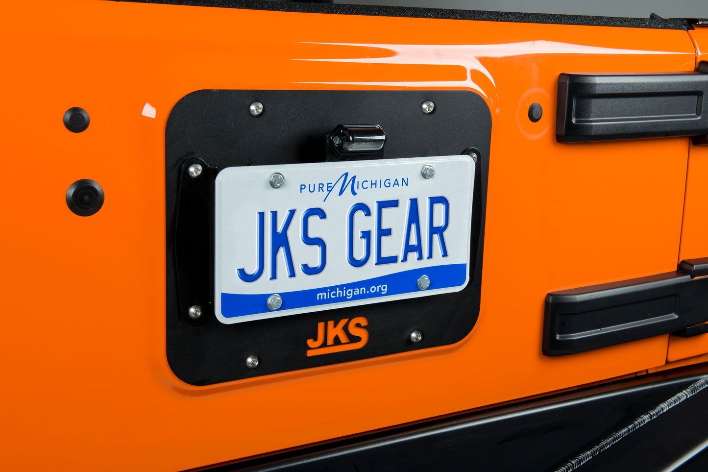 License Plate Relocation Kit w/Light | Wrangler JK JKS Manufacturing