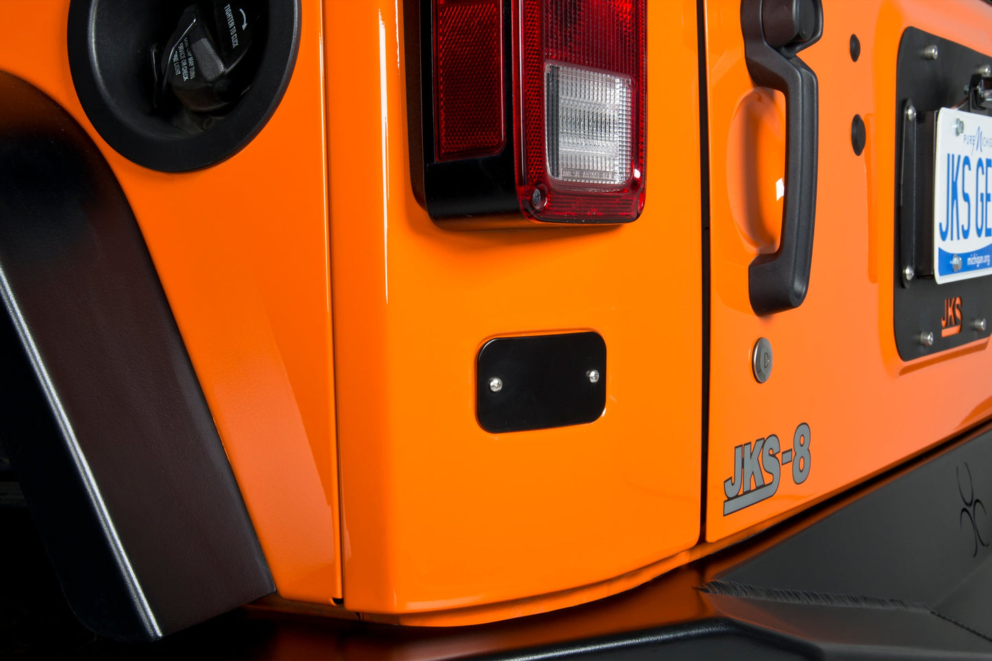 License Plate Relocation Kit w/Light | Wrangler JK JKS Manufacturing