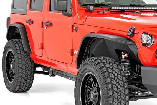 High Clearance LED Flat Fender Flare Kit | UV Treated | Jeep Wrangler JL (18-24) Rough Country