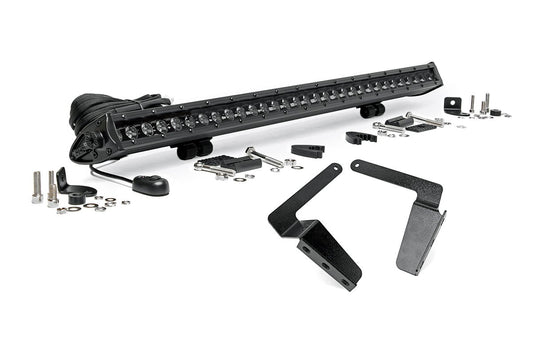 LED Light Kit | Bumper Mount | 30" Black Single Row | Toyota Tundra (14-21) Rough Country