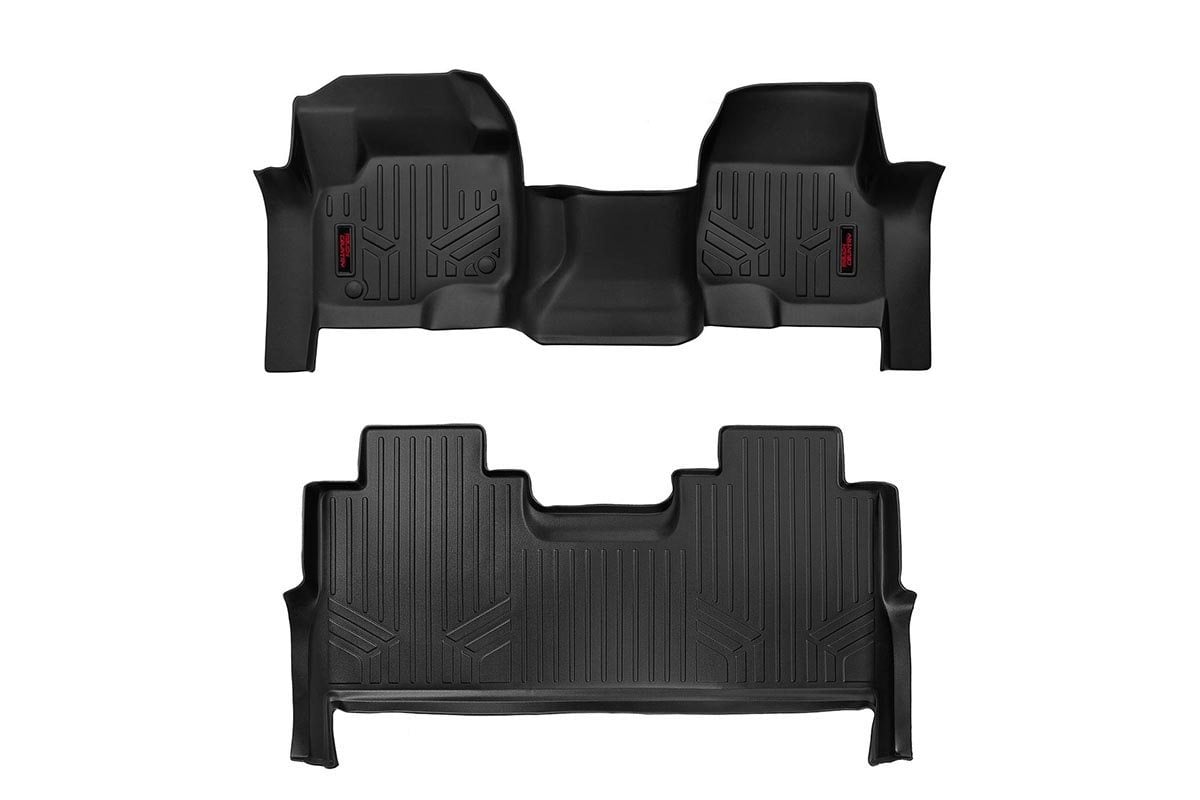 Floor Mats | FR & RR | FR Bench | Ford F-250/F-350 Super Duty 2WD/4WD (17-24) Rough Country