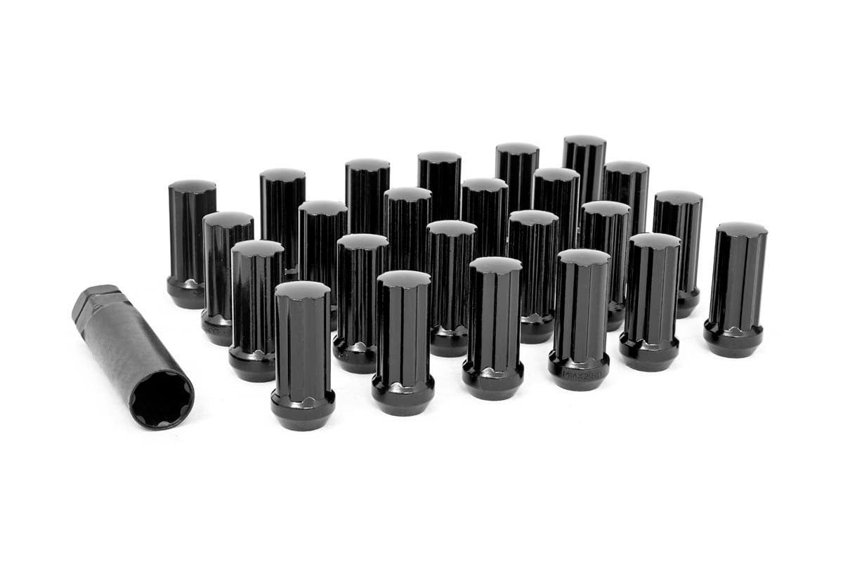 M12 x 1.5 Lug Nut Set of 24 | Black Rough Country