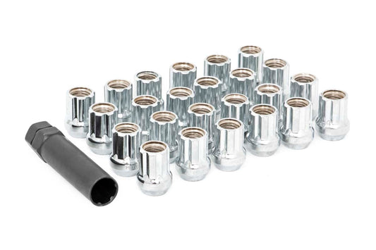 Lug Nut Set | M12x1.25 | 24 Qty | Chrome | Open End Rough Country