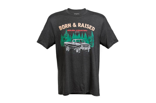 Rough Country T-Shirt | Born & Raised | Black | 3XL Rough Country