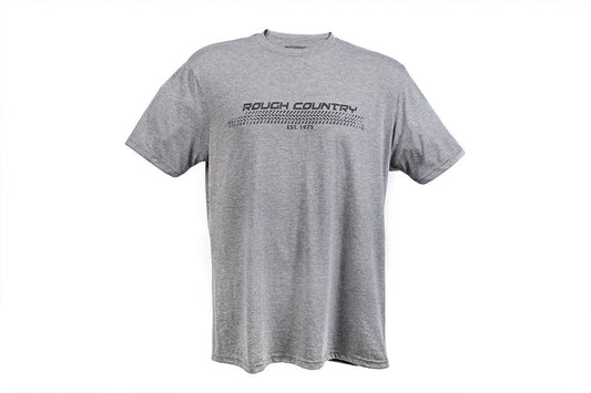 Rough Country T-Shirt | Horizontal Tread | Grey | 2XL Rough Country