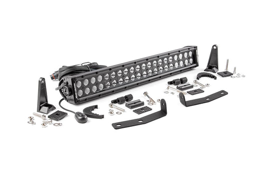 LED Light Kit | Bumper Mount | 20" Black Dual Row | Nissan Titan XD (16-24) Rough Country