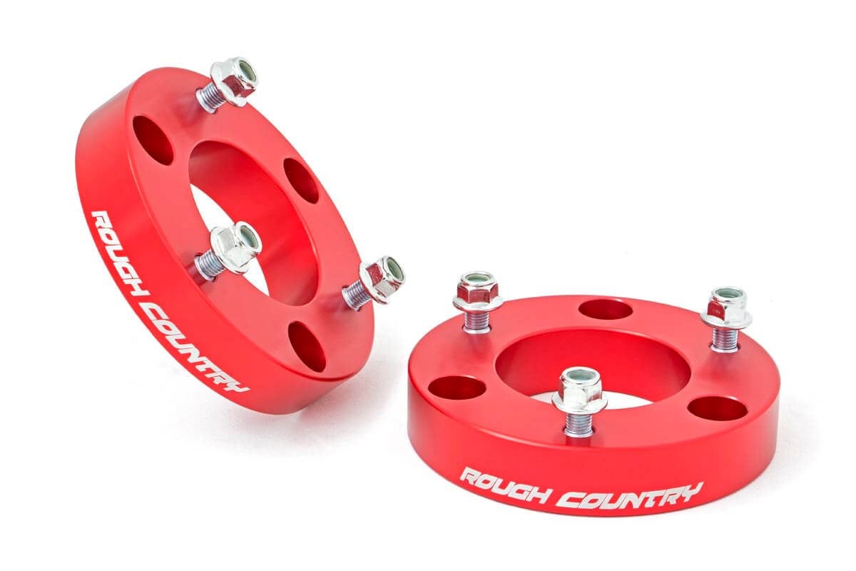 2 Inch Leveling Kit | Red Spacers | Nissan Titan 2WD/4WD (2004-2024) Rough Country