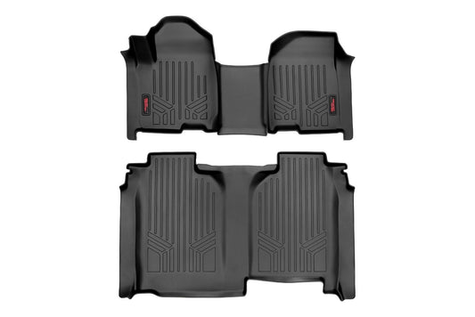 Floor Mats | FR & RR | OV Hump | Crew | wo/underseat storage | Chevy/GMC 1500/2500HD/3500HD (19-25) Rough Country