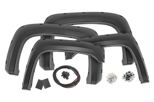 Pocket Fender Flares | 6'7" & 8' Bed | GCN Victory Red | Chevy Silverado 1500/2500HD/3500HD (07-14) Rough Country