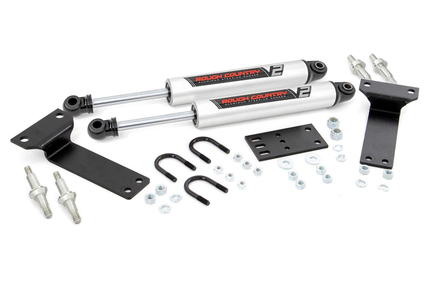 V2 Steering Stabilizer | Dual | 2-8 Inch Lift | Ford Excursion (00-05)/Super Duty (99-04) Rough Country