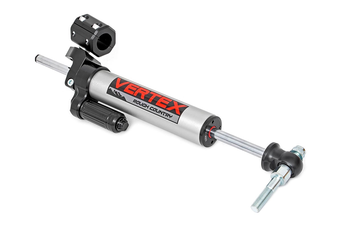 Vertex Steering Stabilizer | Pass-Through | Jeep Wrangler JK/Wrangler Unlimited (07-18) Rough Country