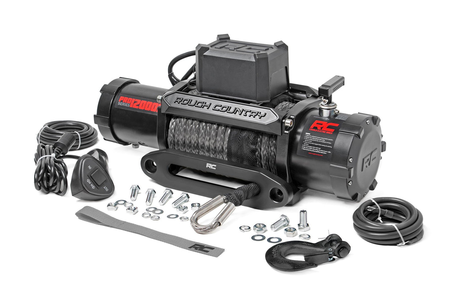 12000-Lb Pro Series Winch | Synthetic Rope Rough Country