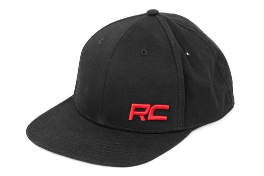 Rough Country Hat | Flat Bill | Red Logo | Black Rough Country