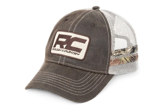 Rough Country Hat | Mesh | Rough Country Patch | Brown/Camo Rough Country