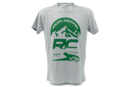 Rough Country T-Shirt | RC Mountains | HEATHER GRAY | XL Rough Country
