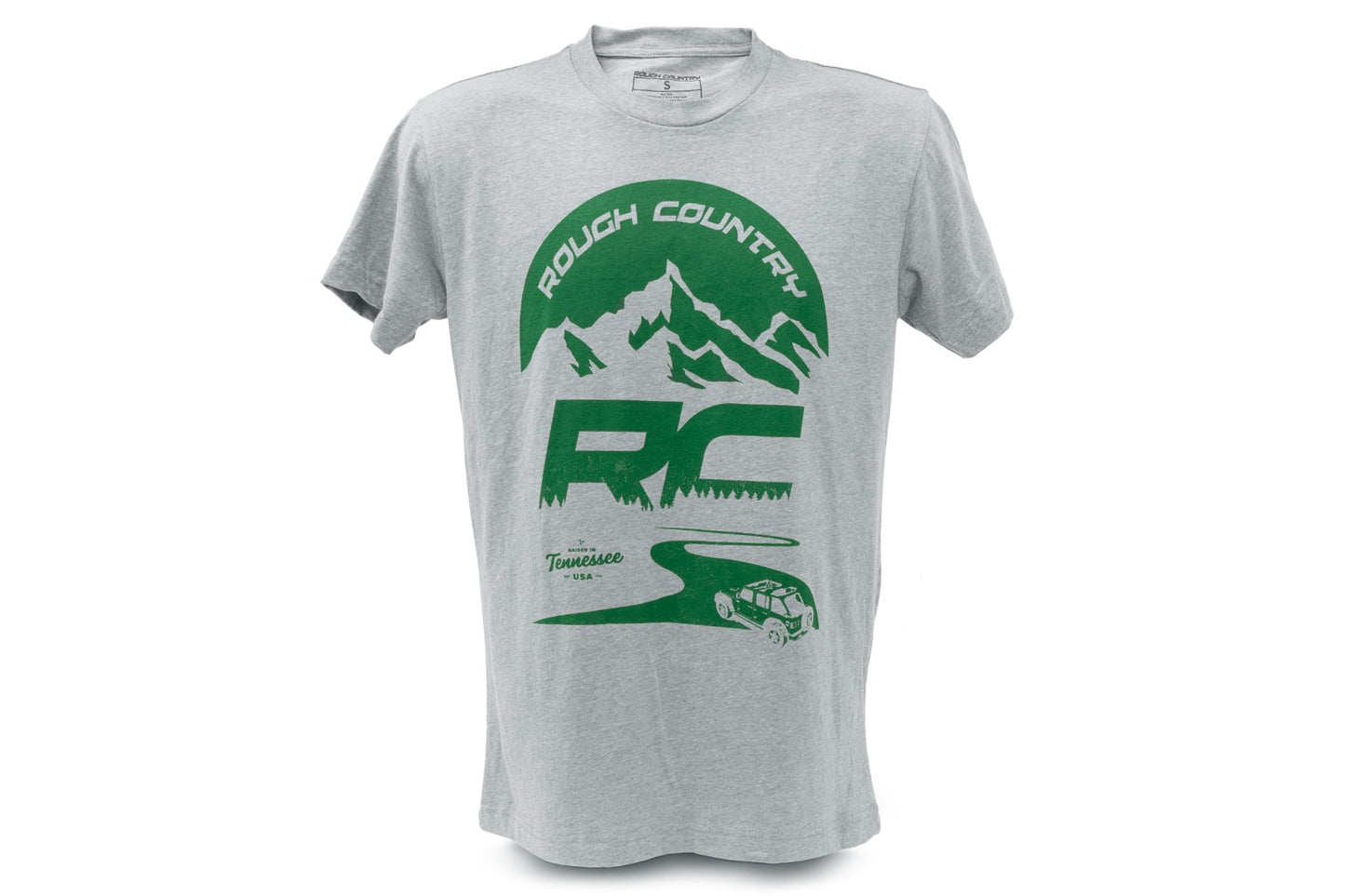 Rough Country T-Shirt | RC Mountains | HEATHER GRAY | 3XL Rough Country
