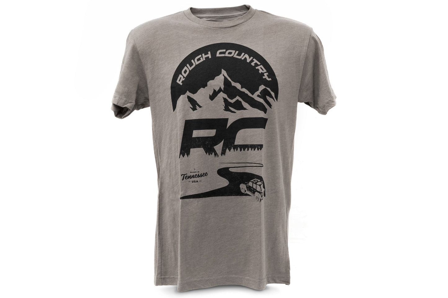 Rough Country T-Shirt | RC Mountains | Warm Gray | SM Rough Country