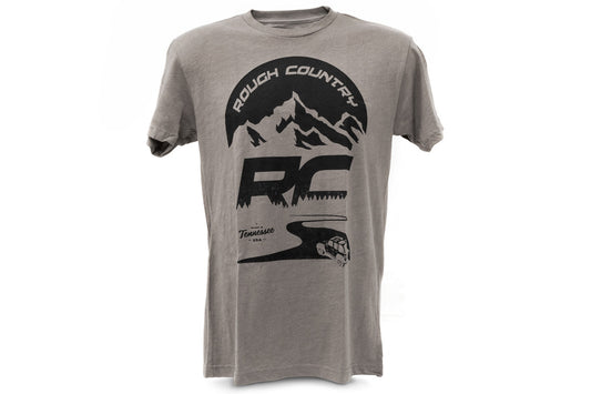 Rough Country T-Shirt | RC Mountains | Warm Gray | SM Rough Country