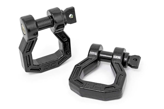 D-Ring | Forged | Pair | Black Rough Country