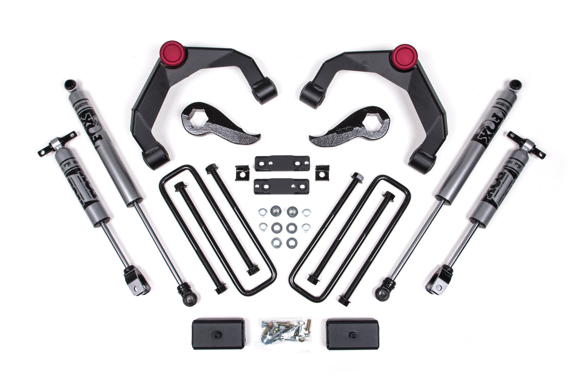 20-24 Silverado/Sierra 2500/3500 HD 3 Inch Adventure Series OE Key 84634344 With Overloads Fox Adventure Shocks Zone Offroad-3