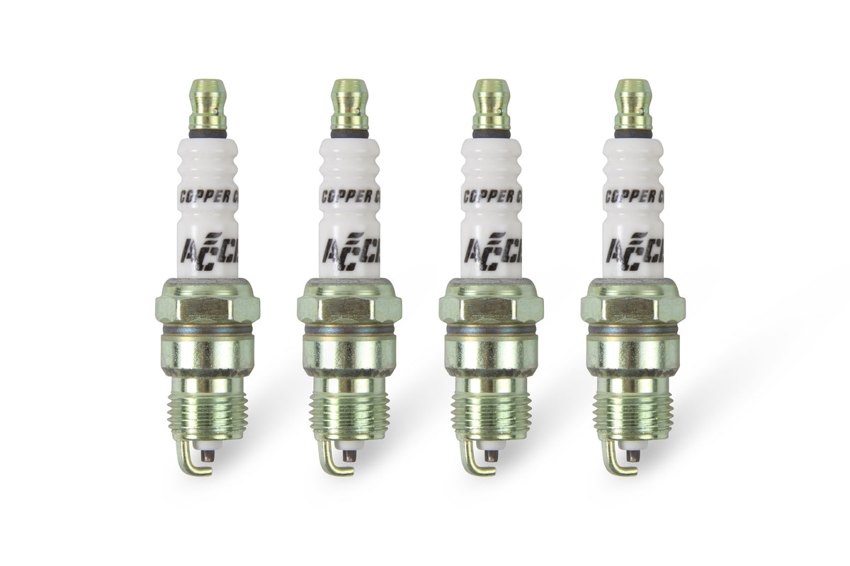HP Copper Spark Plug Shorty 14MM Thread .460 In Reach Tapered Seat Non-Resistor 4 Pack ACCEL